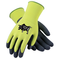 Safety Works X-Large Hi-Vis Yellow Brahma Seamless Knit MicroSurface Glove Latex WA3174A